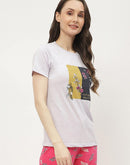 Msecret Graphic Print Black & White  Combo T-shirt