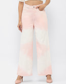 Madame Tie-Dye Pink Wide Leg Jeans