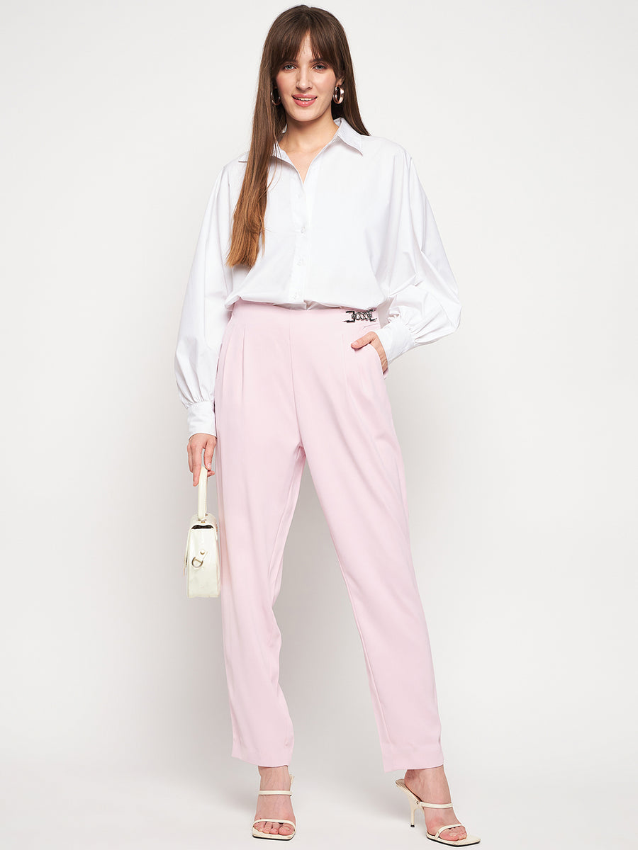 Madame Pink Tapered Trousers