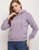 Madame Purple Hood Neck Sweatshirt