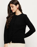 Madame Solid Black Sweater
