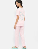 Msecret Graphic Print Baby Pink Night Suit