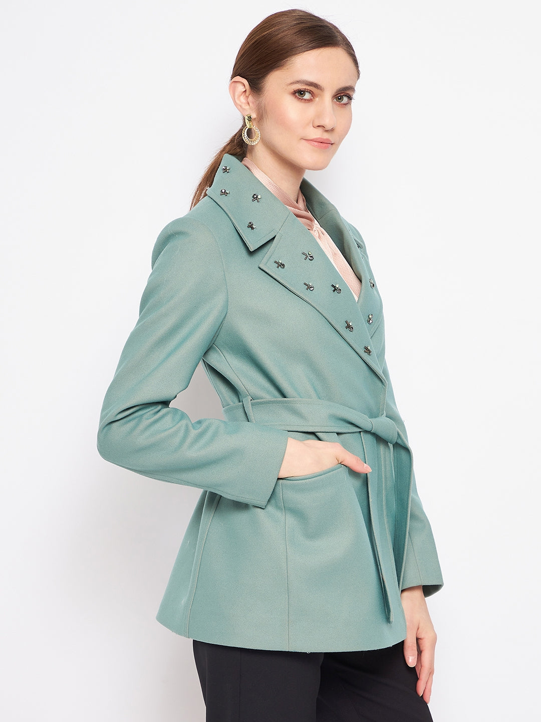 Madame Green Long Coat