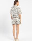 Madame Floral Print Off-White Two-Piece Co-Ord Set