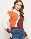Madame Brown ColourBlocked Round Neck Sweater