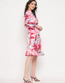 Madame Floral Print Pink Dress