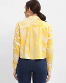Madame Striped Yellow Regular Shirt