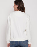 Madame White Printed Sweatshirt