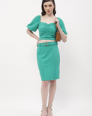 Madame Cut-Out Top with Skirt Jade Green Co-Ord Set