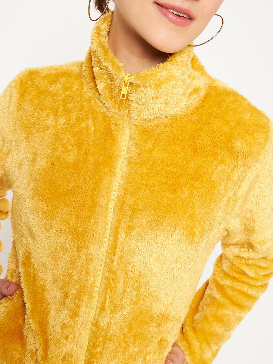 Madame Yellow High Neck Sweatshirt