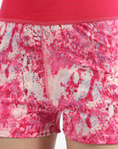 Madame Abstract Print Hot Pink Running Shorts