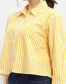 Madame Striped Yellow Regular Shirt