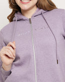 Madame Purple Hood Neck Sweatshirt