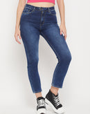 Madame Low Rise Navy Blue Ankle Length Jeans