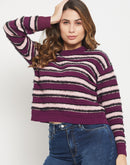 Madame Women Purple Sweater