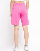 MSecret Mid-Rise Solid Pink Shorts