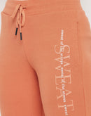 Msecret Typography Rust Orange Track Pants