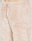 Msecret Typography Peach Fleece Night Suit