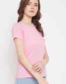 Madame Pink Half Sleeve Top
