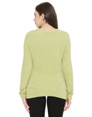 Madame  Green Argyle Pattern Sweater
