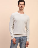 Camla Barcelona Crew Neck Solid Grey Full Sleeve Sweater