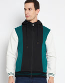 Camla Barcelona Colourblocked Black Hooded Sweatshirt