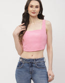 Madame Solid Pink Corset Style Top