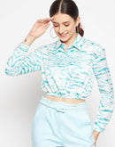 Camla Barcelona Aqua Satin Shirt