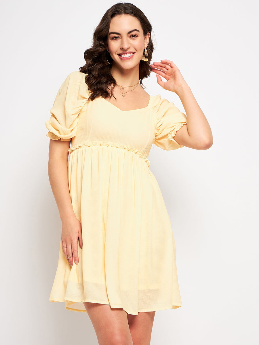 Camla Yellow Dress For Women