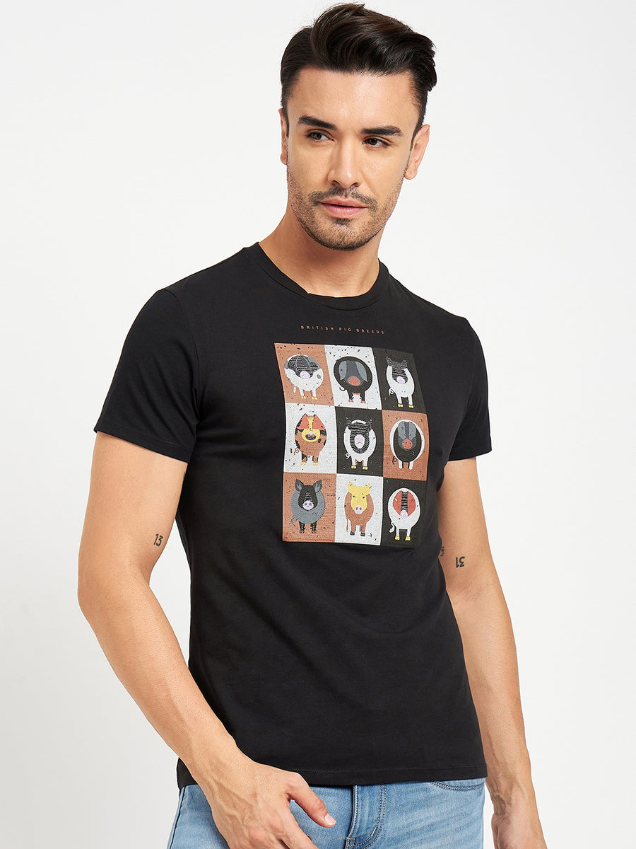 Camla Black T- Shirt For Men