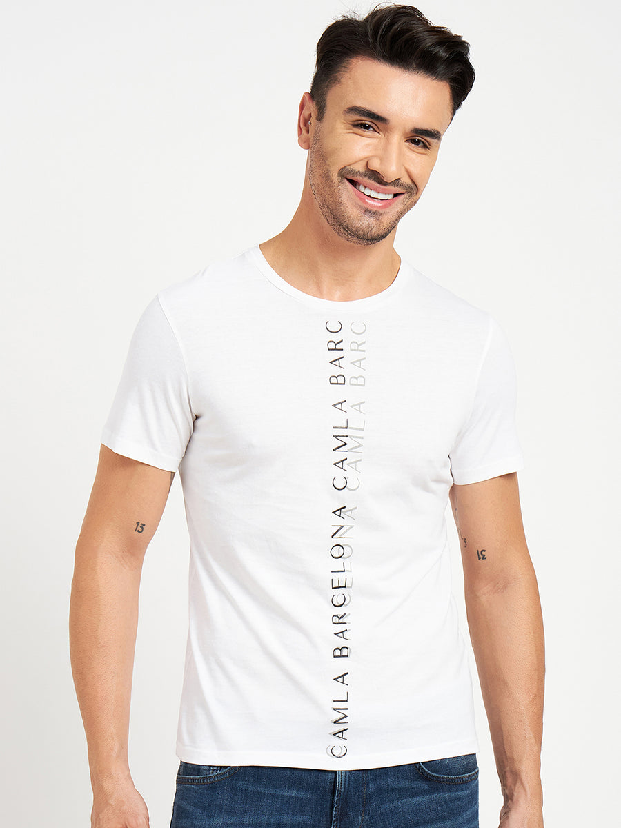 Camla White T- Shirt For Men