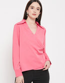 Camla Frenchrosepink V- Neck Top For Women