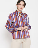 Camla Barcelona Purple High Neck Top
