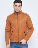 Camla Barcelona Stand Collar Tan Sherpa Jacket