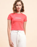 Camla Barcelona Typography Pink T-Shirt
