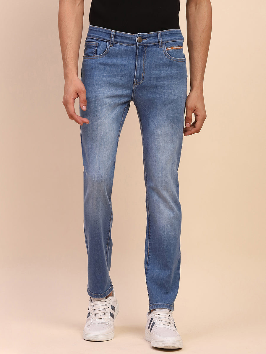 Camla Barcelona Whiskered Straight Blue Cotton Denim