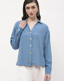 Madame Striped Blue Regular Shirt