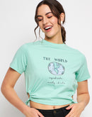 Camla Green T- Shirt For Women