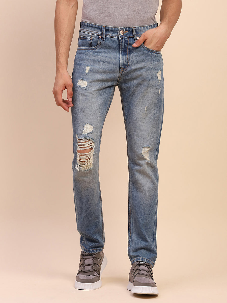 Camla Barcelona Ripped Light Wash Light Blue Denim