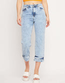 Camla Barcelona Low Rise Ice Blue Calf Length Jeans