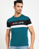 Camla Teal T- Shirt For Men