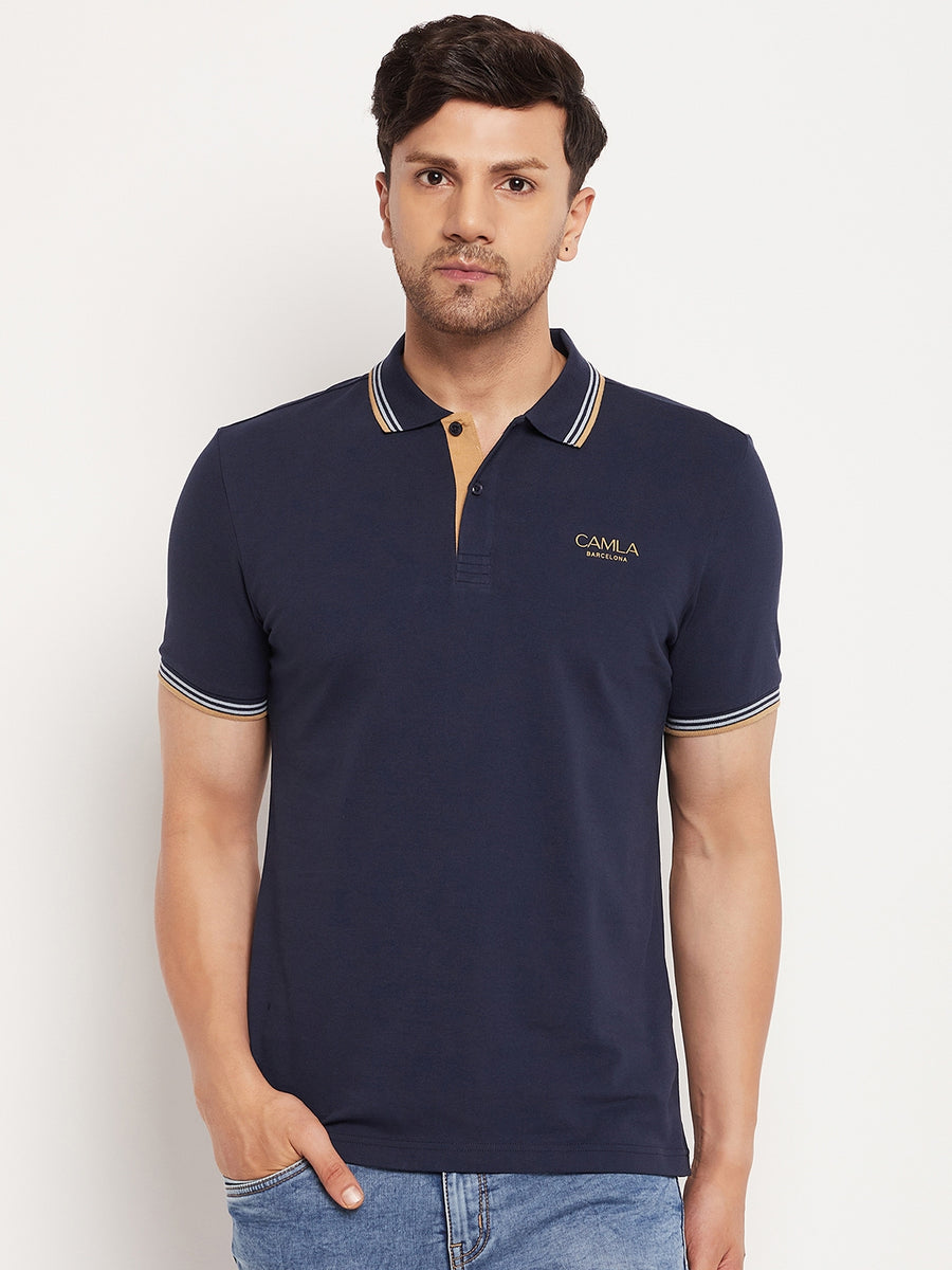 Camla Navy T-Shirt For Men