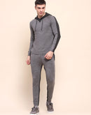 Camla Barcelona Color Blocked Anthra Hooded Sweater