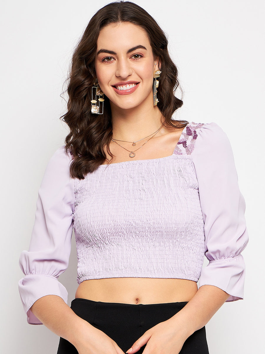 Camla Purple  Top For Women