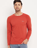 Camla Barcelona Round Neck Rust Red Long Sleeve T-Shirt