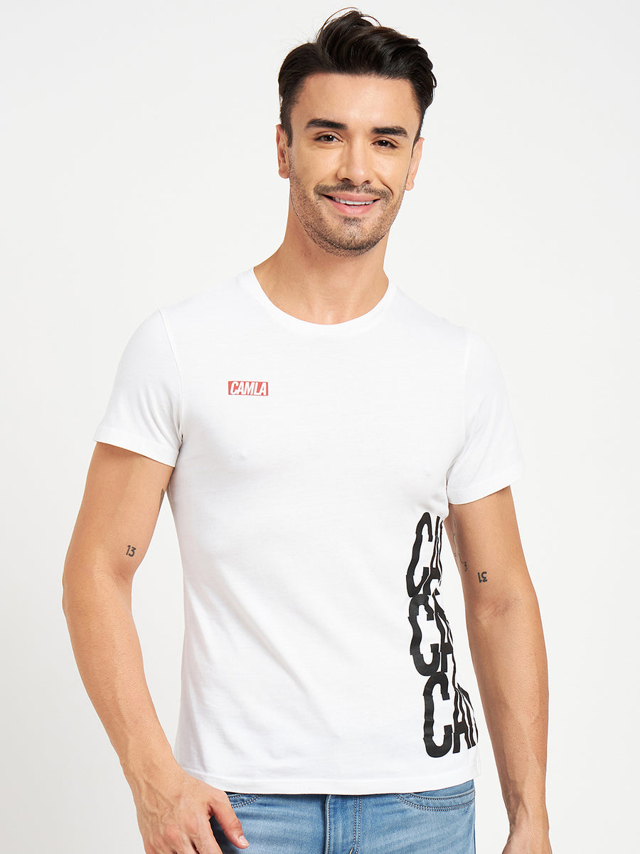 Camla White T- Shirt For Men