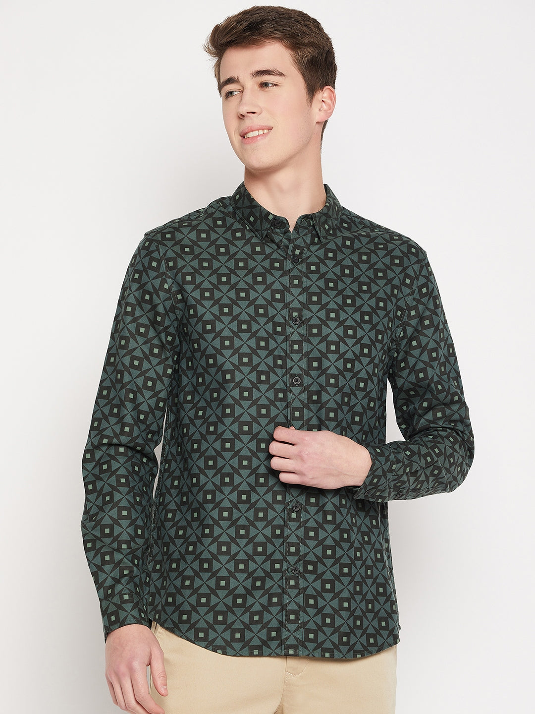 Camla Barcelona Forest Green Shirt For Men