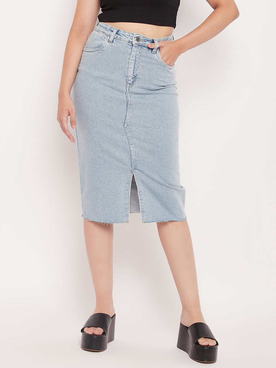 Camla Blue Skirt For Women