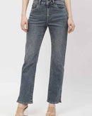 Madame Washed Blue Straight Fit Jeans