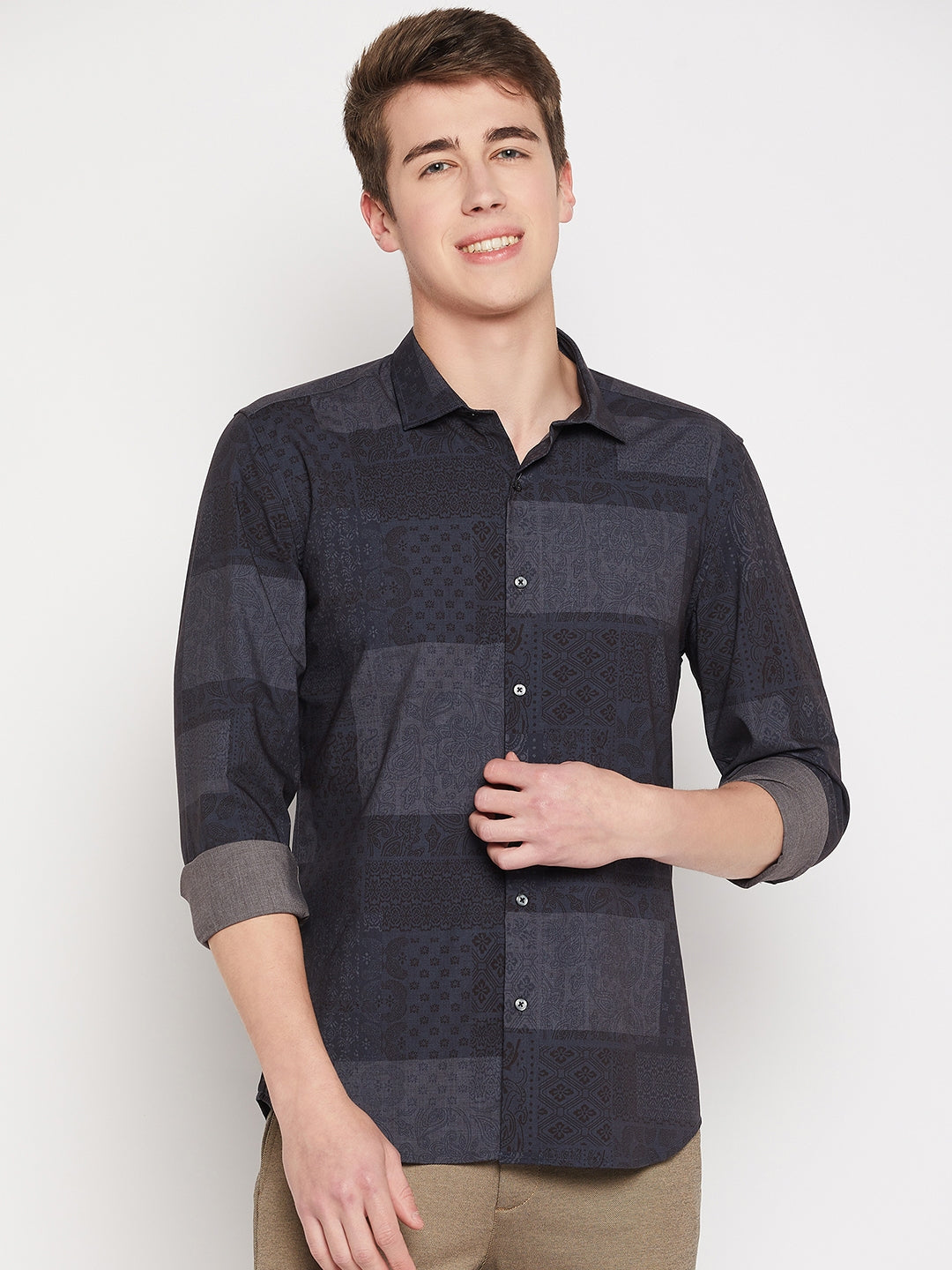Camla Barcelona Dusty Prussian Blue Shirt For Men